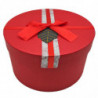 Tradineur - Set de 3 cajas de regalo redondas con lazo, cartón, 3 tamaños distintos, cajas decorativas con tapa, presentación, c
