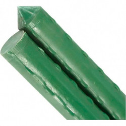 Tradineur - Varilla, tutor de acero plastificado para plantas, soporte, estaca, guía para tomates, judías (Verde - 1,1 x 150 cm)