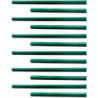 Tradineur - Varilla, tutor de acero plastificado para plantas, soporte, estaca, guía para tomates, judías (Verde - 1,1 x 150 cm)