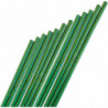 Tradineur - Pack de 12 tutores de acero plastificado para plantas, varillas, soportes, estacas, guías para tomates, judías (Verd