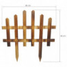 Tradineur - Pack de 6 vallas de madera decorativas de jardín, borde para césped, plantas, flores, decoración de exterior (Marrón