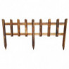 Tradineur - Pack de 6 vallas de madera decorativas de jardín, borde para césped, plantas, flores, decoración de exterior (Marrón