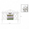 Tradineur - Pack de 4 vallas de plástico decorativas de jardín, borde para césped, plantas, flores, decoración de exterior (Blan
