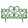 Tradineur - Pack de 4 vallas de plástico decorativas de jardín, borde para césped, plantas, flores, decoración de exterior (Verd