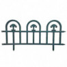 Tradineur - Pack de 4 vallas de plástico decorativas de jardín, borde para césped, plantas, flores, decoración de exterior (Turq