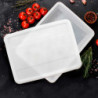 Tradineur - Bandeja frigorífica de almacenamiento con tapa, Nº 4 - HG, plástico, reutilizable, guardar alimentos, fabricada en E
