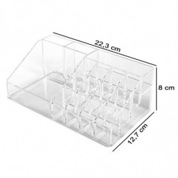 Tradineur - Organizador cosmético de plástico transparente, Nº 6 HG, almacenaje, artículos de maquillaje, fabricado en España -