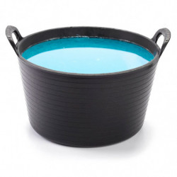 Tradineur - Capazo de plástico, cubo flexible multiusos con asas reforzadas, soporta altas y bajas temperaturas, jardín, constru