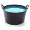 Tradineur - Capazo de plástico, cubo flexible multiusos con asas reforzadas, soporta altas y bajas temperaturas, jardín, constru
