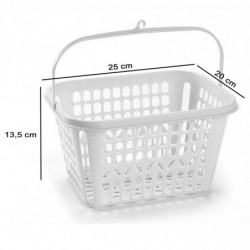 Tradineur - Cesta de plástico para pinzas, canasto, cesta de tender con colgador, almacenamiento, colada, fabricada en España (B