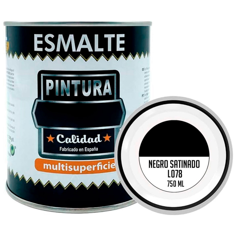Tradineur - Bote de Pintura Esmalte - Fabricado en España - Ideal para cualquier superficie, Madera, Plástico, Cristal o Cemento Tradineur - Bote de Pintura Esmalte - Fabricado en España - Ideal para cualquier superficie, Madera, Plástico, Cristal o Cemento