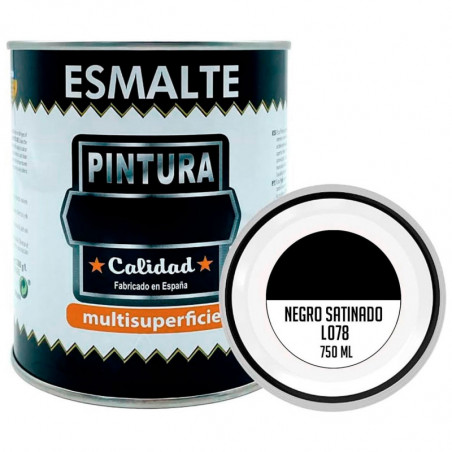 Tradineur - Bote de Pintura Esmalte - Fabricado en España - Ideal para cualquier superficie, Madera, Plástico, Cristal o Cemento