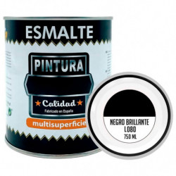 Tradineur - Bote de Pintura Esmalte - Fabricado en España - Ideal para cualquier superficie, Madera, Plástico, Cristal o Cemento
