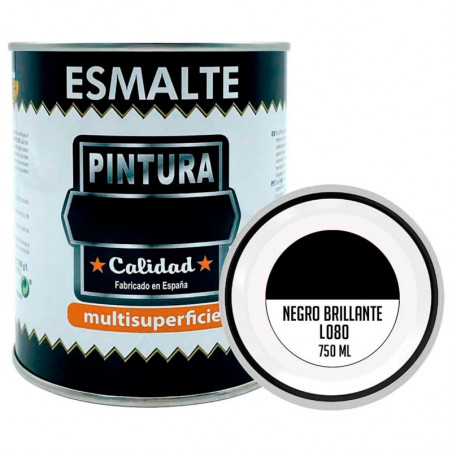 Tradineur - Bote de Pintura Esmalte - Fabricado en España - Ideal para cualquier superficie, Madera, Plástico, Cristal o Cemento