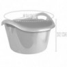 Tradineur - Cubo, Barreño, Tina Multiusos - Fabricado en Plástico - Producto y Utensilio de Limpieza - Forma Redonda - Capacidad