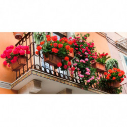 Tradineur - Soporte de metal para jardinera de balcón, incluye ganchos, colgar maceteros, plantas, flores, parapetos y barandas,