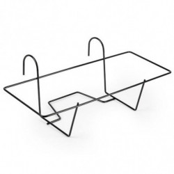 Tradineur - Soporte de metal para jardinera de balcón, incluye ganchos, colgar maceteros, plantas, flores, parapetos y barandas,
