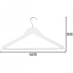 Tradineur - Pack de 2 juegos de 3 Perchas de armario - Fabricado en Madera - Ideal para el Almacenamiento y Organización - 23 x