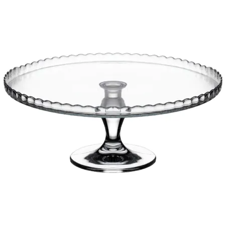 Tradineur - Expositor para tartas con pie - Fabricado en Cristal - Fácil limpieza y Durabilidad - Ideal para Pasteles y diversos