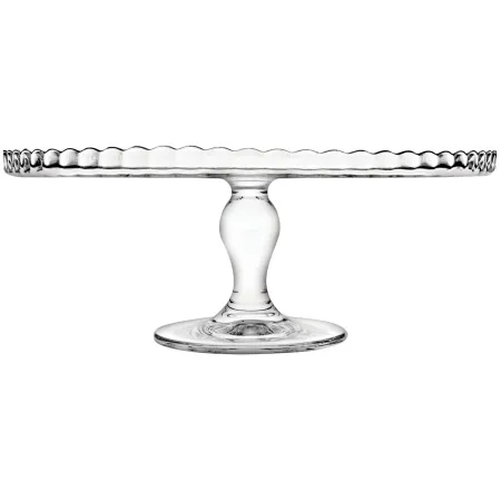 Tradineur - Expositor para tartas con pie - Fabricado en Cristal - Fácil limpieza y Durabilidad - Ideal para Pasteles y diversos