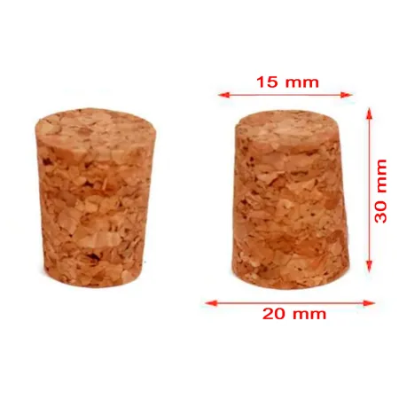 Tradineur - Pack de 6 tapones cónicos de corcho para botellas, garrafas, botes, frascos, bar, restaurante, vino, aceite, 20 x 15 Tradineur - Pack de 6 tapones cónicos de corcho para botellas, garrafas, botes, frascos, bar, restaurante, vino, aceite, 20 x 15