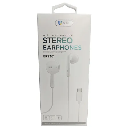 Auriculares para móvil, sonido estéreo, micrófono y cable de 1,2 m, conexión tipo C, cascos compatibles con Xiaomi, Huawei, Sams