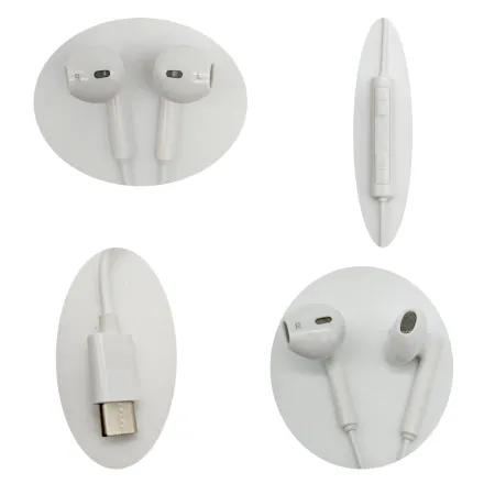 Auriculares para móvil, sonido estéreo, micrófono y cable de 1,2 m, conexión tipo C, cascos compatibles con Xiaomi, Huawei, Sams