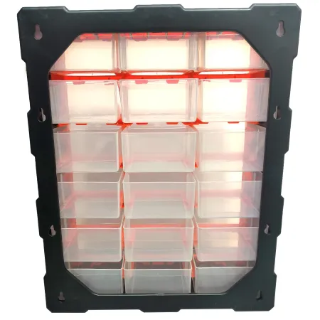 Tradineur - Multiclasificador Modular con compartimento Doble N.º 41 - Fabricado en Plástico - 18 Compartimentos - Almacenamient Tradineur - Multiclasificador Modular con compartimento Doble N.º 41 - Fabricado en Plástico - 18 Compartimentos - Almacenamient