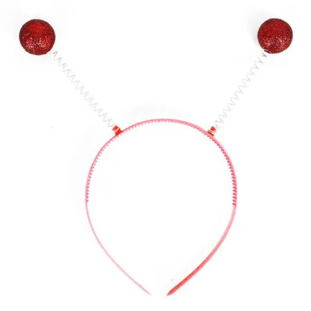 Tradineur - Diadema con bolas saltarinas escarchadas - Complemento para disfraz de carnaval, halloween, cosplay, fiesta, adultos