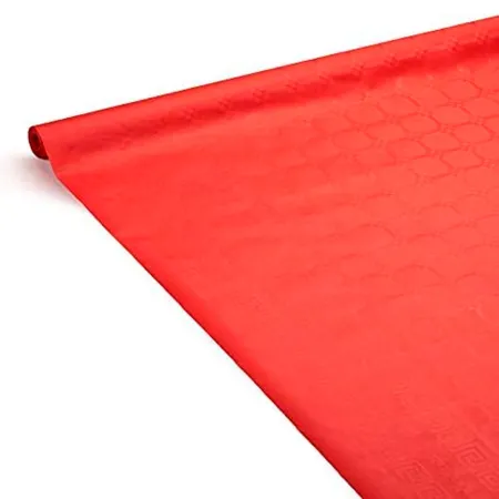 Mantel impermeable de papel, doble capa, rojo metalizado, 1,2 x 2,5 metros, rollo de mantel reciclable, recortable, decoración f Mantel impermeable de papel, doble capa, rojo metalizado, 1,2 x 2,5 metros, rollo de mantel reciclable, recortable, decoración f