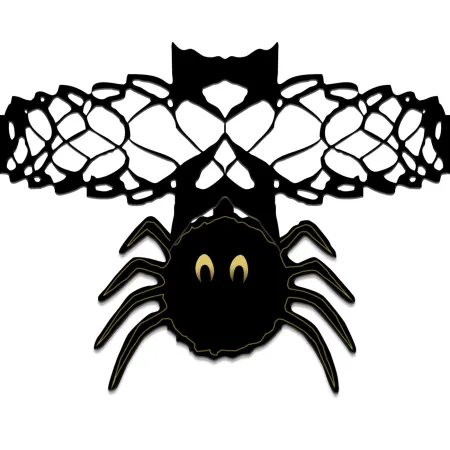 Tradineur - Pack de 2 Guirnaldas de arañas para Halloween - Longitud de 2 Metros - Decoración de temporada - Adornos para Hallow