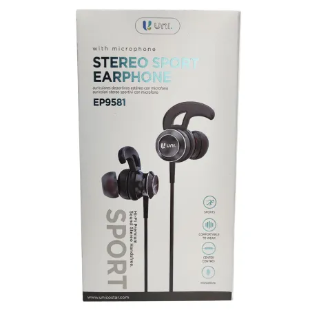 Auriculares de deporte para móvil, micrófono y cable de 1,2 m, conexión jack 3.5 mm, cascos compatibles con Xiaomi, Huawei, Sams Auriculares de deporte para móvil, micrófono y cable de 1,2 m, conexión jack 3.5 mm, cascos compatibles con Xiaomi, Huawei, Sams