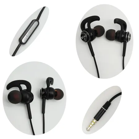Auriculares de deporte para móvil, micrófono y cable de 1,2 m, conexión jack 3.5 mm, cascos compatibles con Xiaomi, Huawei, Sams Auriculares de deporte para móvil, micrófono y cable de 1,2 m, conexión jack 3.5 mm, cascos compatibles con Xiaomi, Huawei, Sams