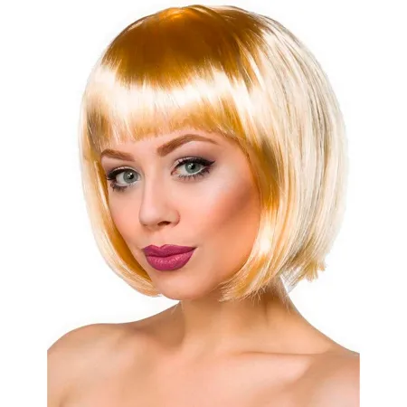 Tradineur - Peluca Bob rubia para mujer, fibra sintética, complemento para disfraz de carnaval, Halloween, cosplay, fiestas (Adu