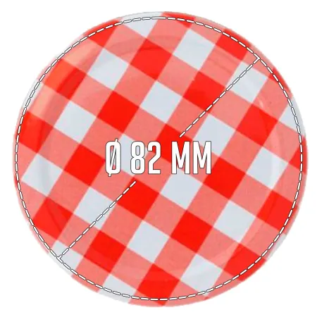 Tradineur - Pack de 12 Tapas para Frascos - Fabricado en metal - Cierre seguro y Hermético garantizado - Ø 82 mm