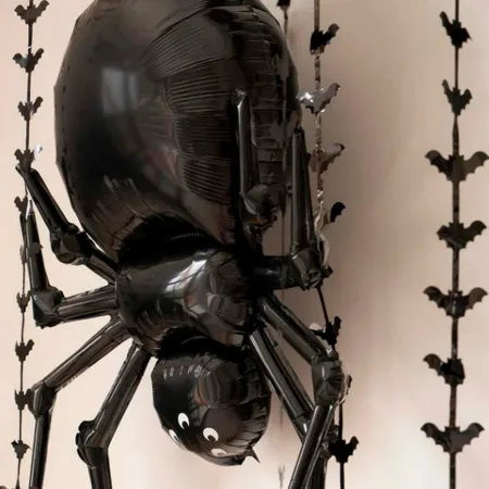Tradineur - Pack de 2 Globos de Araña - Fabricado en Foil - Incluye Inflador Sostenible - Hinchable con helio - Decoración para 