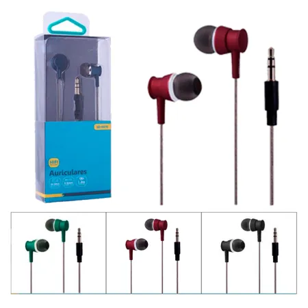 Tradineur - Auriculares estéreo - Aislamiento de ruido - Jack 3,5 cm - Compatible con Pods, Móviles, Tablets y PC - Color Surtid