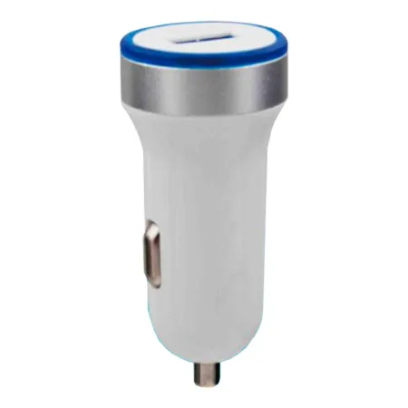 Tradineur - Cargado de mechero para coche 1.5A - Alto rendimiento / Carga rápida - 1 Puertos USB - Sin cable - Color Blanco