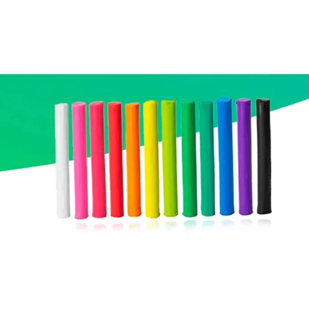 Tradineur - Plastilina 10+2 colores neón - Sin gluten - Textura suave y maleable - Sin olor, ligera y flexible - Ideal para hace Tradineur - Plastilina 10+2 colores neón - Sin gluten - Textura suave y maleable - Sin olor, ligera y flexible - Ideal para hace