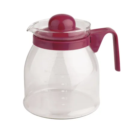 Tradineur - Jarra de vidrio apta para microondas capacidad 650 ml, tetera vidrio, 12 x 8.5 x 14 cm Tradineur - Jarra de vidrio apta para microondas capacidad 650 ml, tetera vidrio, 12 x 8.5 x 14 cm