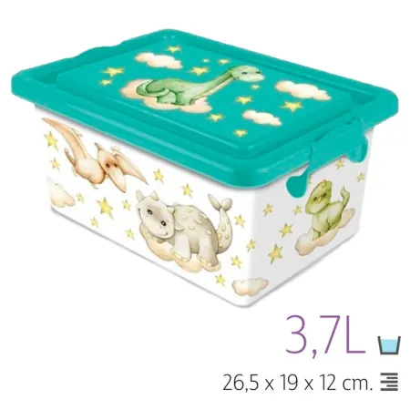 Tradineur - Caja de plástico con cierres laterales de clip y tapa, cajón de almacenaje multiusos, ordenación, objetos, hogar, fa Tradineur - Caja de plástico con cierres laterales de clip y tapa, cajón de almacenaje multiusos, ordenación, objetos, hogar, fa