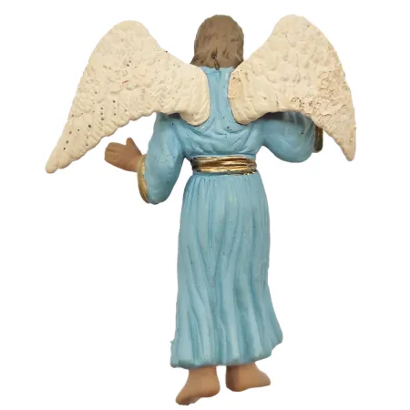 Tradineur - Figura de ángel para Belén, durexina, adorno para nacimiento, portal, pesebre, Navidad, decoración tradicional, fabr