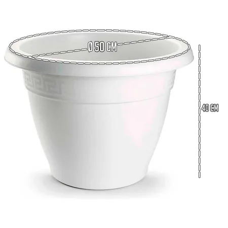 Tradineur - Maceta Redonda "Terracota" - Fabricado en Plástico - Macetero apto para Exterior e Interior del hogar - Ø 50 cm - Co