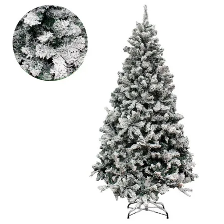 Tradineur - Árbol de Navidad nevado, pino, abeto artificial blanco, estructura de plástico y metal revestido, robusto y duradero Tradineur - Árbol de Navidad nevado, pino, abeto artificial blanco, estructura de plástico y metal revestido, robusto y duradero