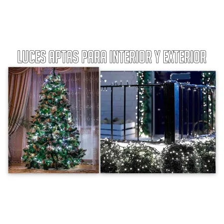 Tradineur - Tira de 140 luces LEDs para navidad - Apto para interiores y exteriores - Función de luz fija e intermitente - 11 Me Tradineur - Tira de 140 luces LEDs para navidad - Apto para interiores y exteriores - Función de luz fija e intermitente - 11 Me