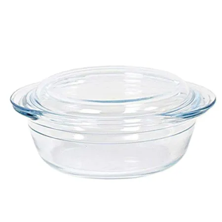 Cacerola de vidrio borosilicato con tapa 1.1 L + 0,3 L. Cazuela, fuente, molde redondo para horno con asas 21 x 18 x 8 cm Cacerola de vidrio borosilicato con tapa 1.1 L + 0,3 L. Cazuela, fuente, molde redondo para horno con asas 21 x 18 x 8 cm