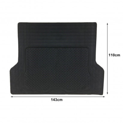 Alfombra protectora para maletero de coche recortable color negro 143 x 110 cm