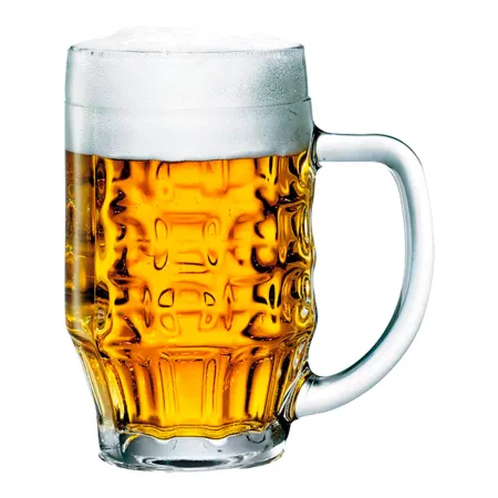 Tradineur – Caja de 6 vasos de cerveza modelo “Malles” – Fabricación en cristal resistente – Aptos para lavavajillas – 0,4 litro