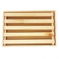 Artema - Tabla de madera para cortar pan 25 x 35 cm con bandeja recogemigas, rejilla extraíble