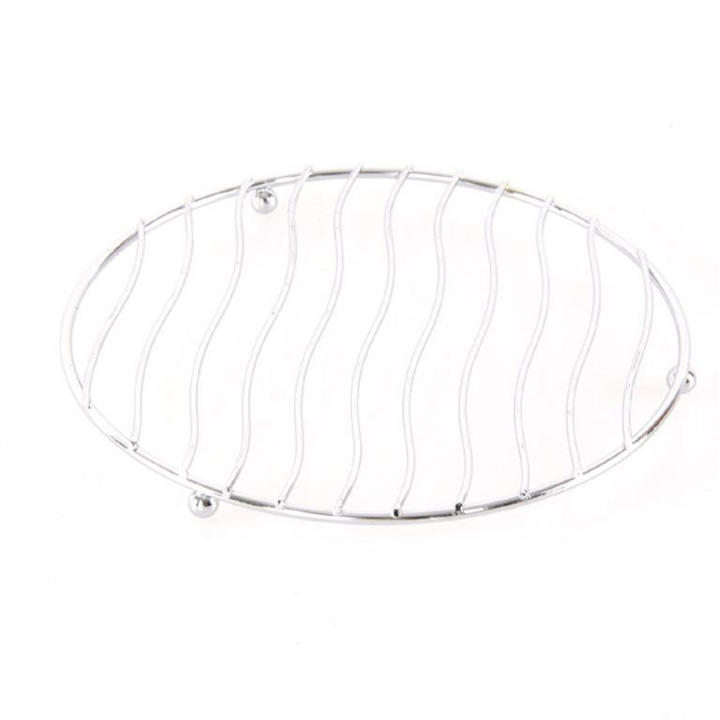 Salvamantel protector metálico cromado redondo resistente dieño de ondas 17 x 17 x 1,4 cm Salvamantel protector metálico cromado redondo resistente dieño de ondas 17 x 17 x 1,4 cm